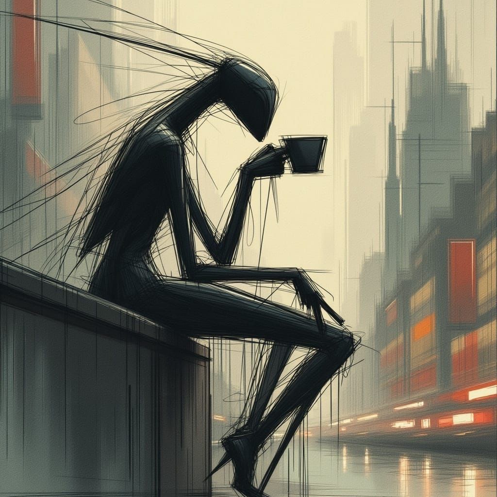 Cyberpunk Mister Mantis Coffee in Night City