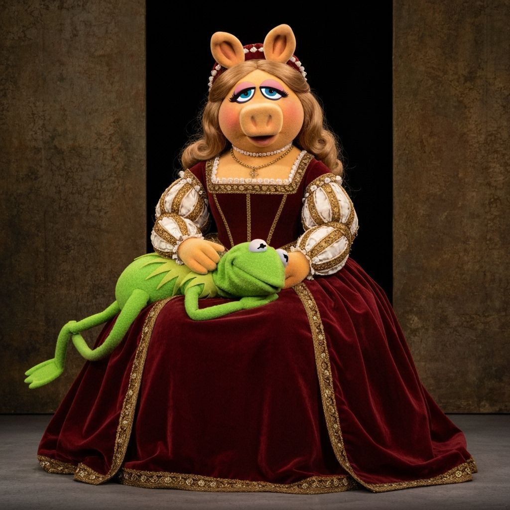 Miss Piggy Reimagines Lady with an Ermine