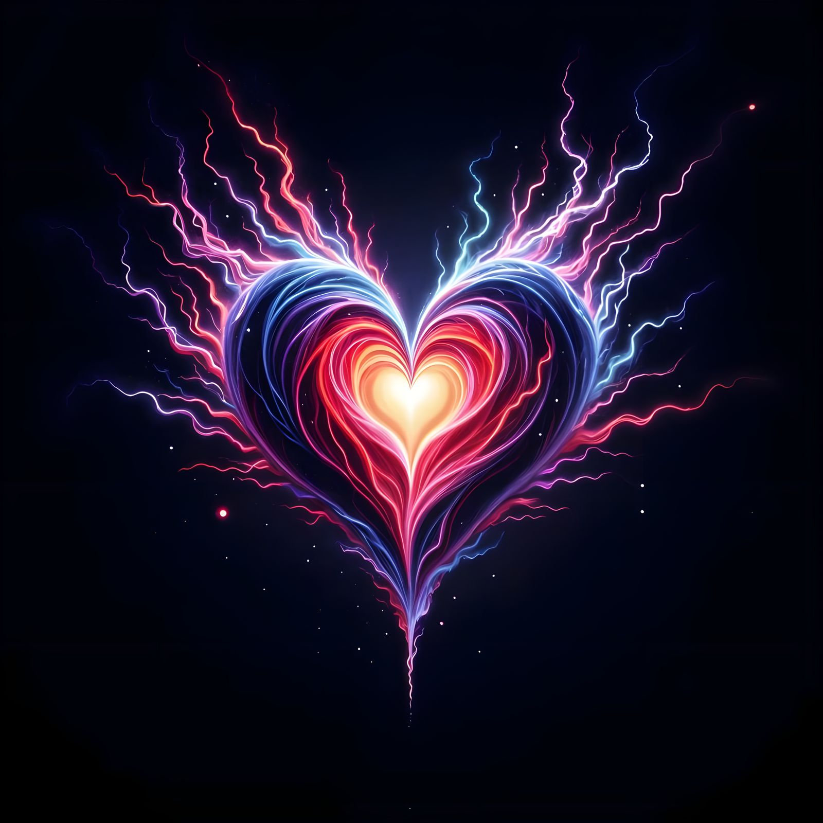 Vibrant Cosmic Heart in Pop Art Style