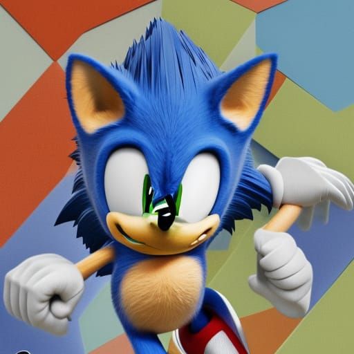 Sonic the Hedgehog Origami Papercraft in 8K