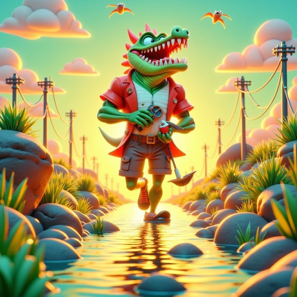 Whimsical 3D Animation with Cartoon Style