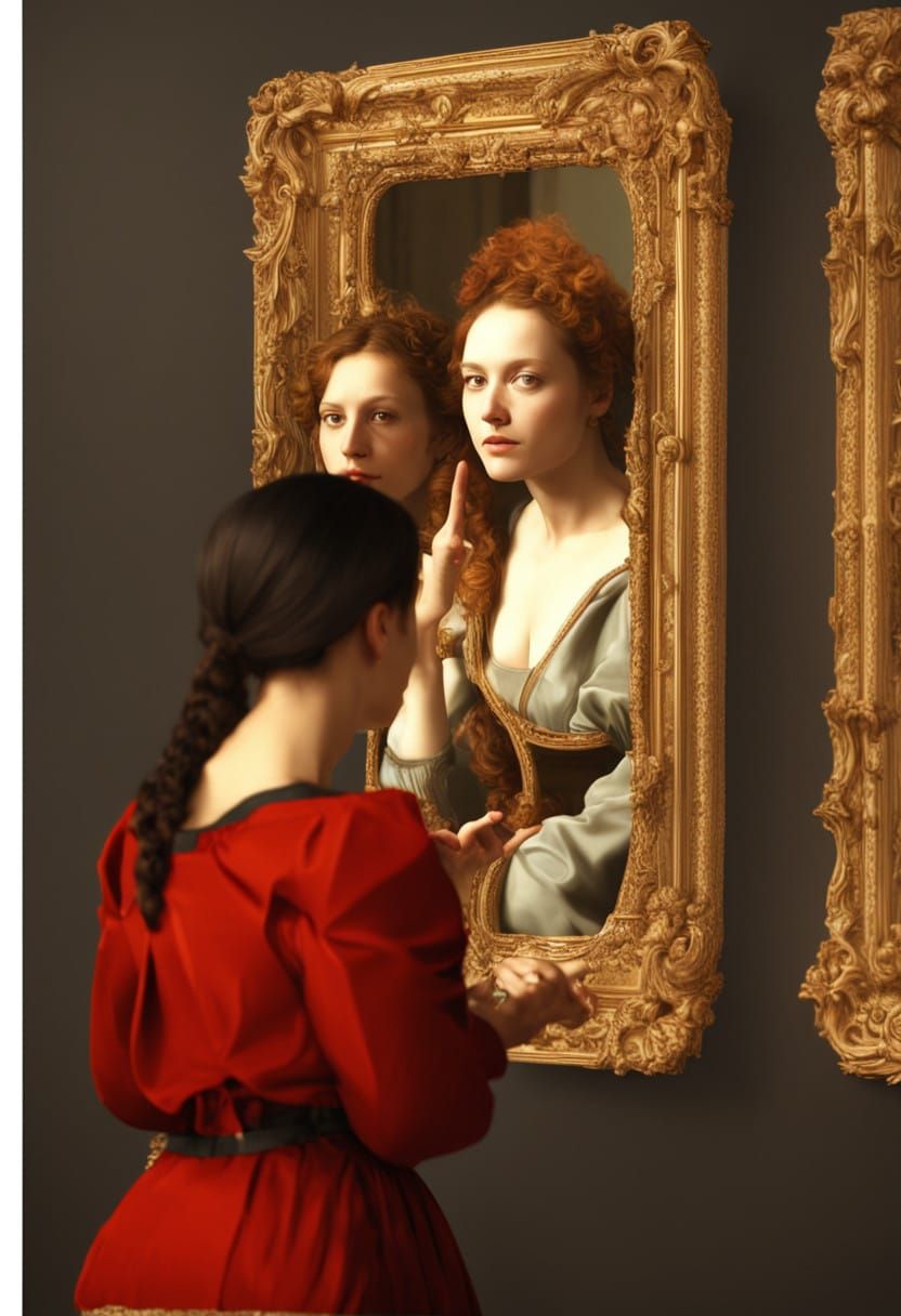 Princess talking to her mirror...