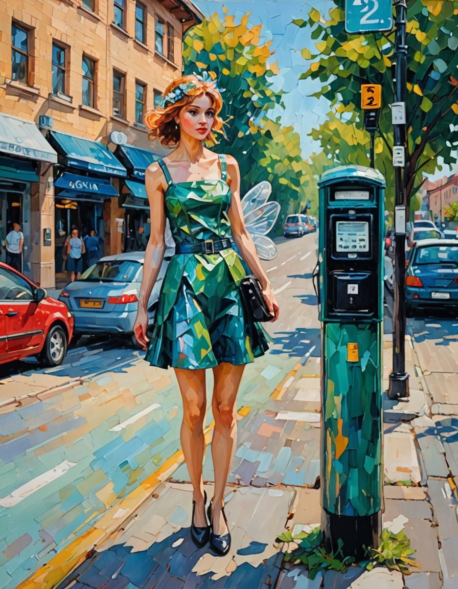 Fairy with parking meter