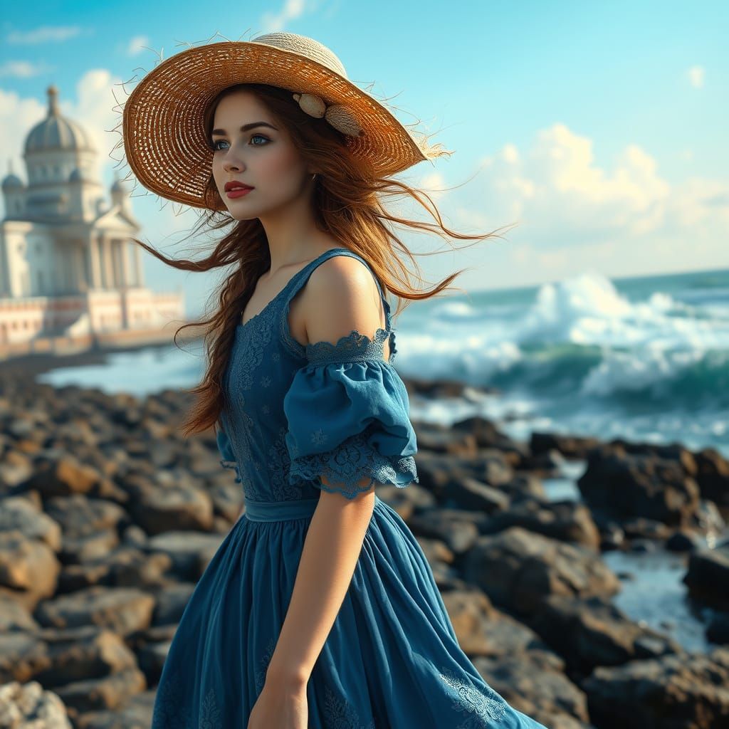 Surreal Coastal Beauty in Pastel Hues