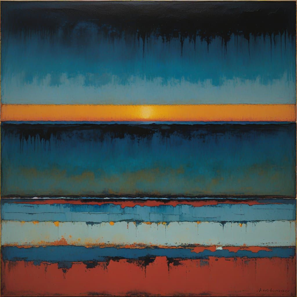 Rothko-Inspired Abstract Art Piece Captures Celestial Tide