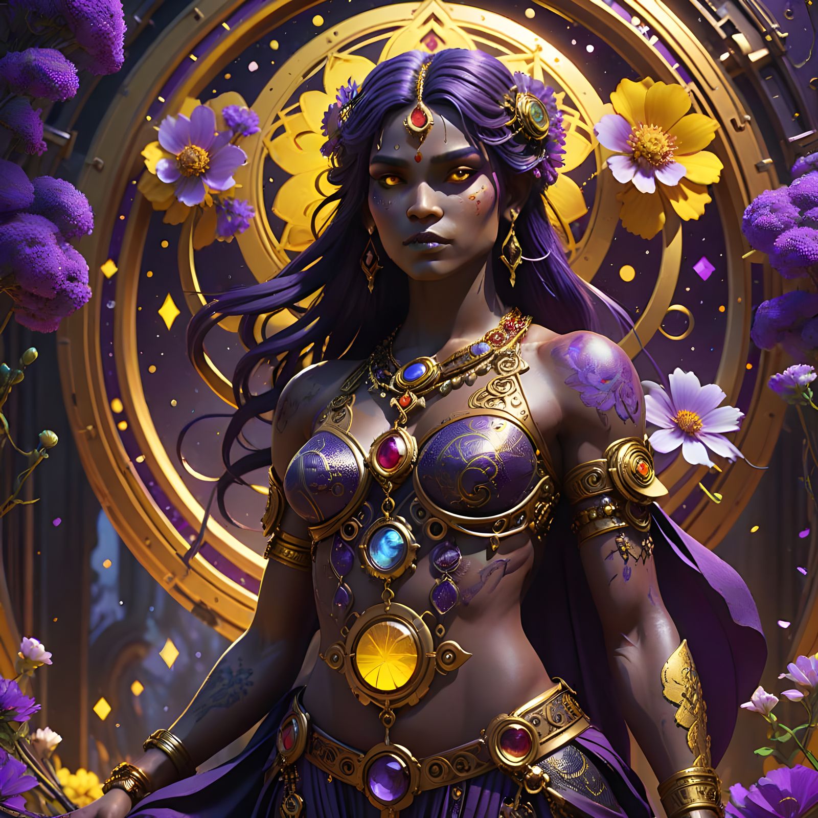 Glowing Goddess of Cosmic Warfare