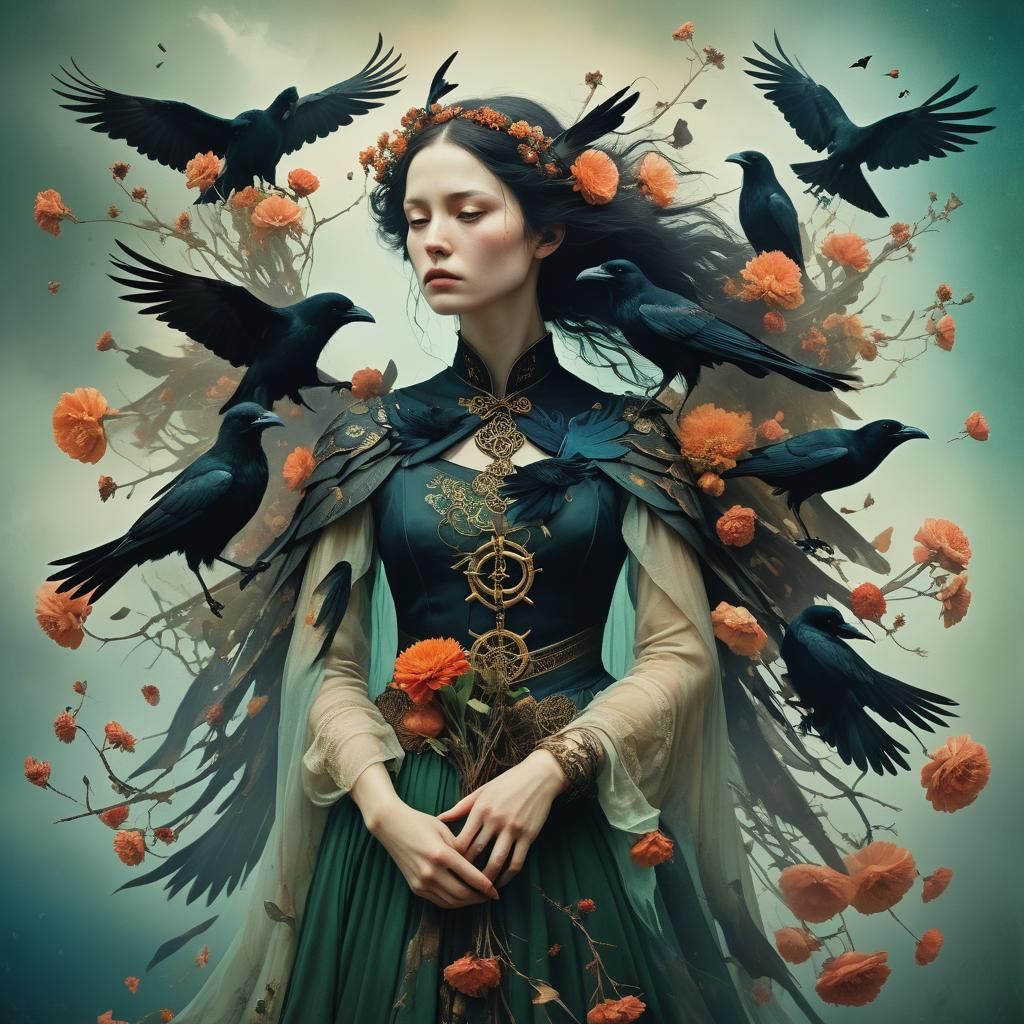 Morrigan, Celtic Goddess of War, Photographic Art