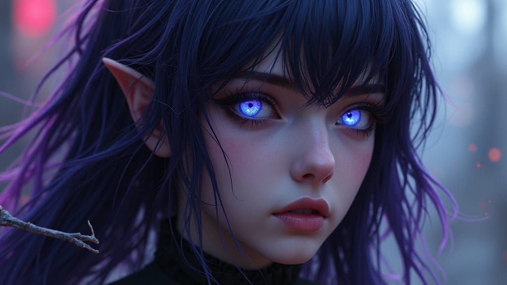 Gothic Goddess in Dark Fantasy Splendor with Dragon Eyes