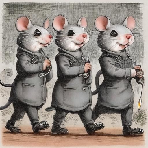 Three Blind Mice Chase the Farmer's Wife