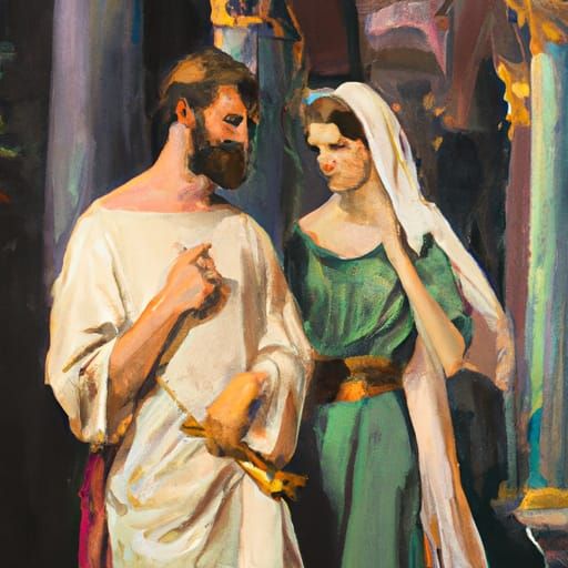 Saint Paul and Sainte Thecla in Sargent's Style