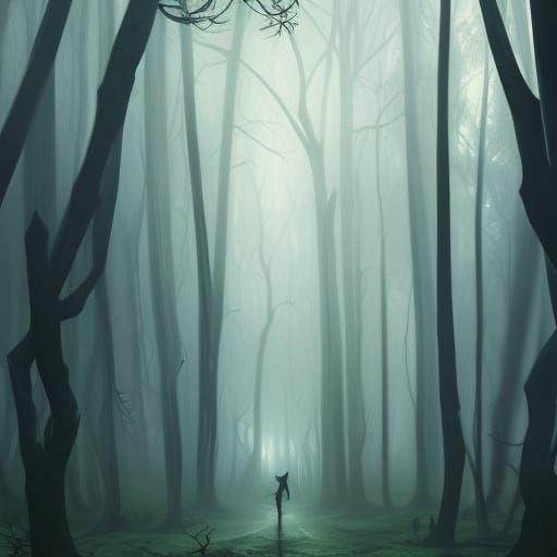 Spooky Forest: Hyperdetailed Dark Fantasy Concept Art