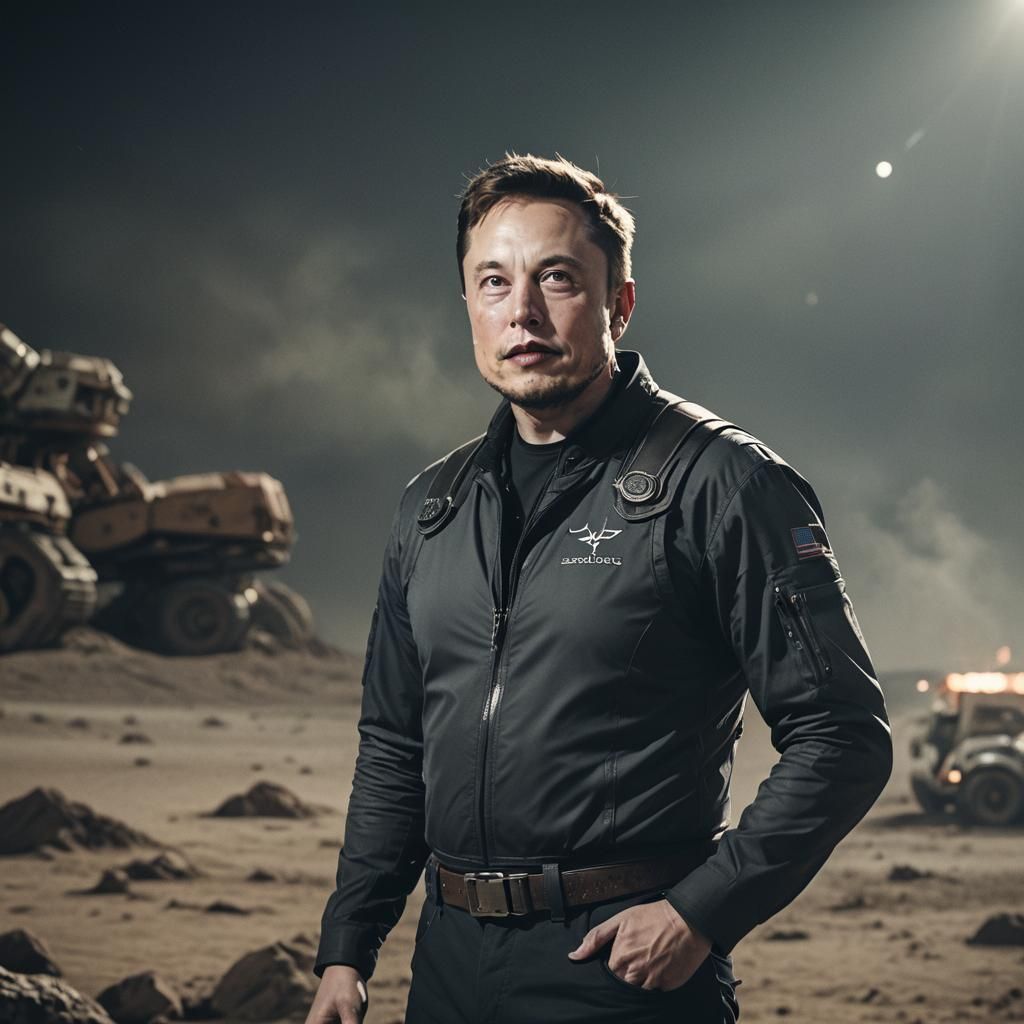 Cinematic Portrait of Elon Musk in Film Style