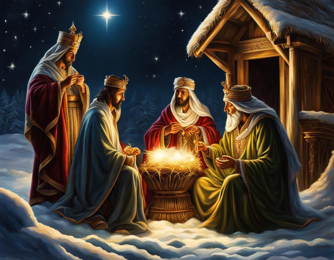 The Three Wise Men Offer Gifts on the Epiphany