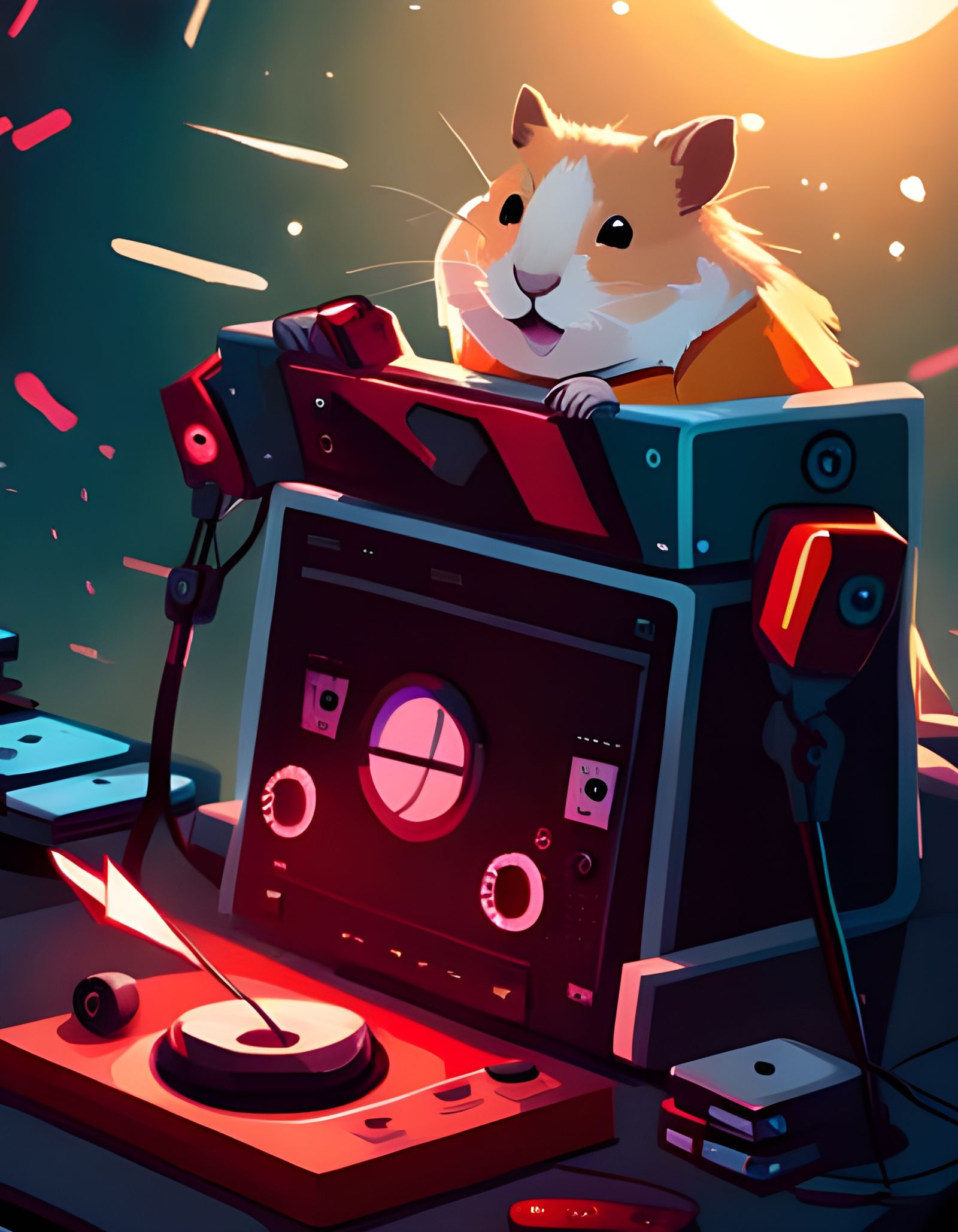 Hamster DJ in Fantastical Club Scene