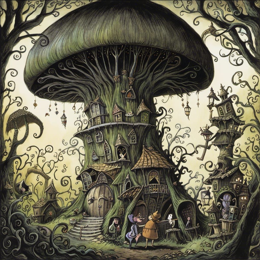 Jack and the Mushroom House in Burton Style