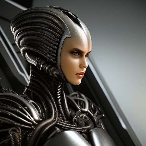 H.R giger alien/human hybrid