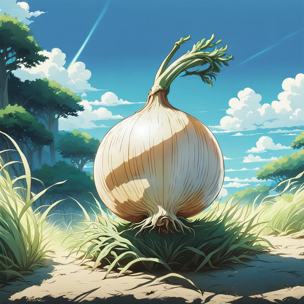 Onion in Anime Style, Studio Ghibli Key Visual