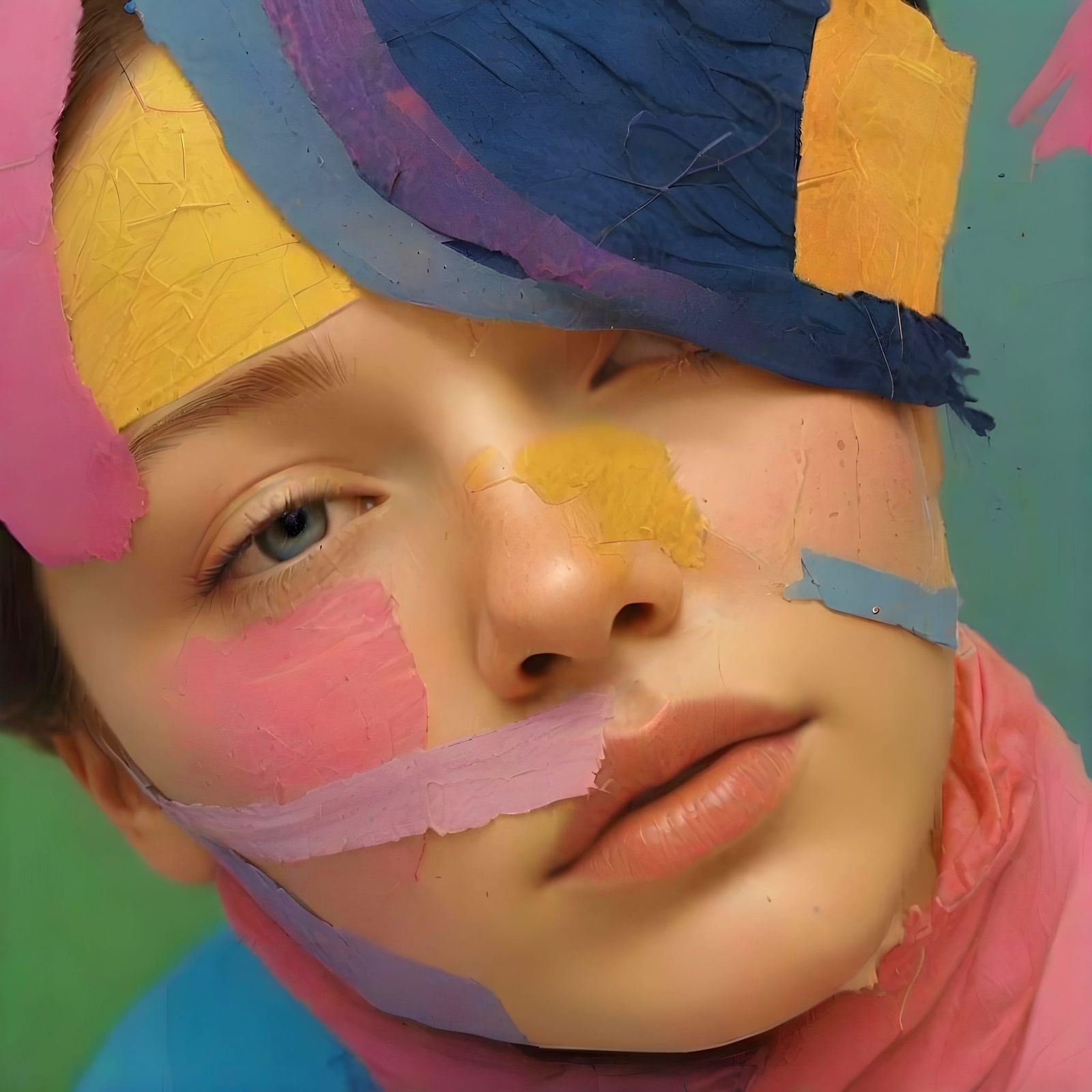 Rembrandt-Inspired Portrait in Vibrant Embroidery