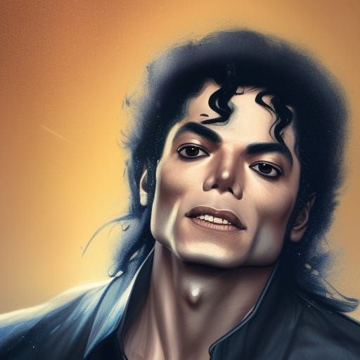 Hyperdetailed Portrait of Michael Jackson in Art Nouveau Sty...
