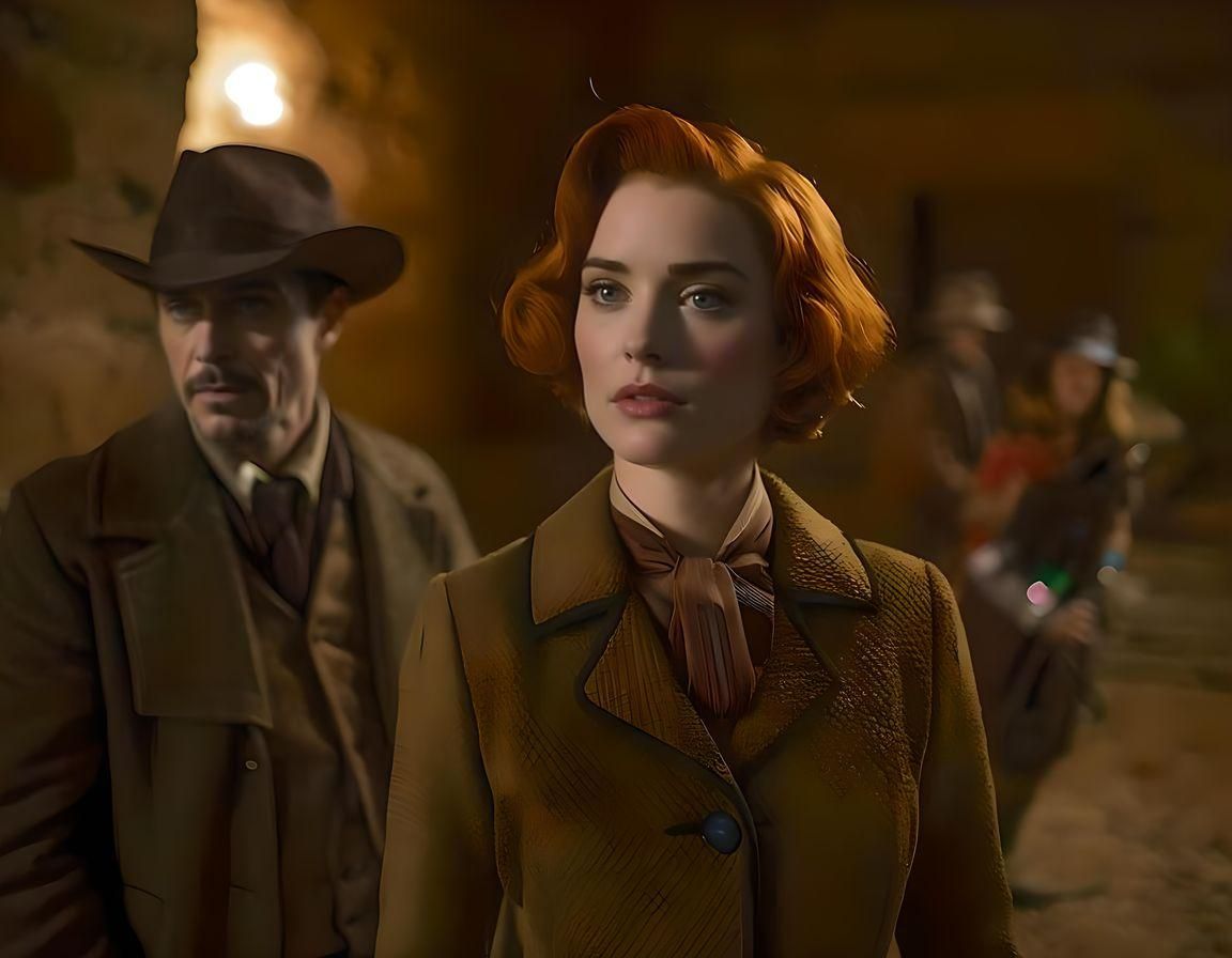 1940s Adventure Comic Book Cinematic Scene