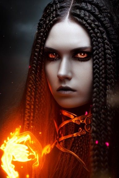 Aldorien the Black Knight Fantasy Portrait