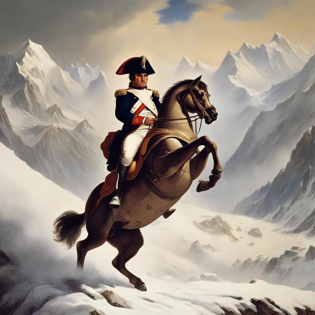 Napoleon on Motorcycle: Surreal Hyper-realistic Artwork