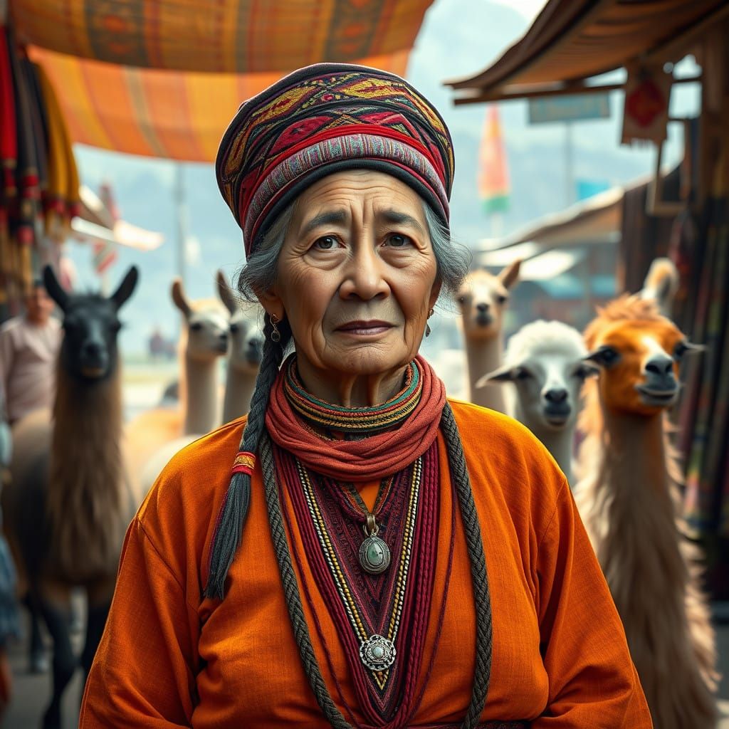 Feminine Portraits in a Vibrant Peruvian Bazaar