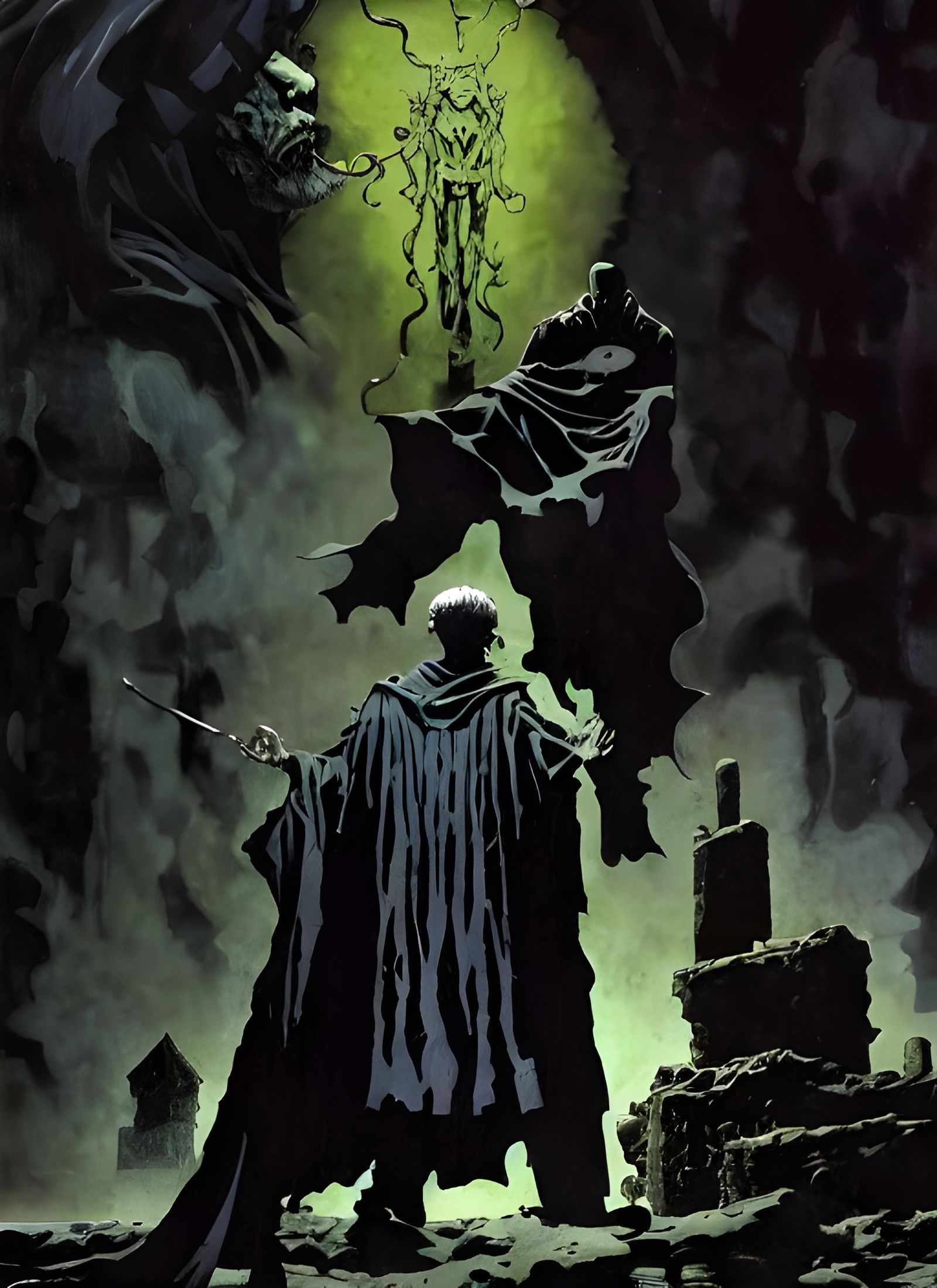 Dark God as Comic Book Cover Art