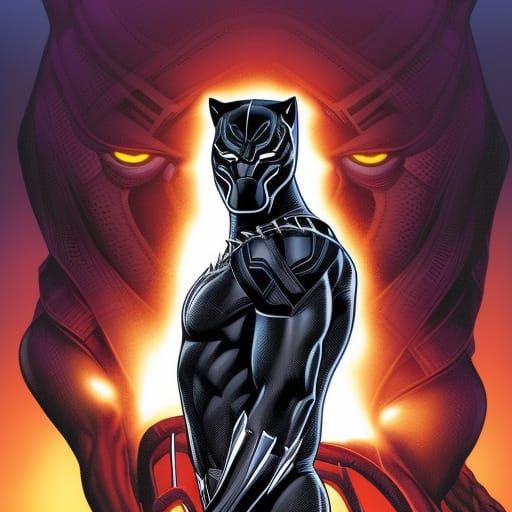 Black Panther Comic Art by Brooks and Mumford Style