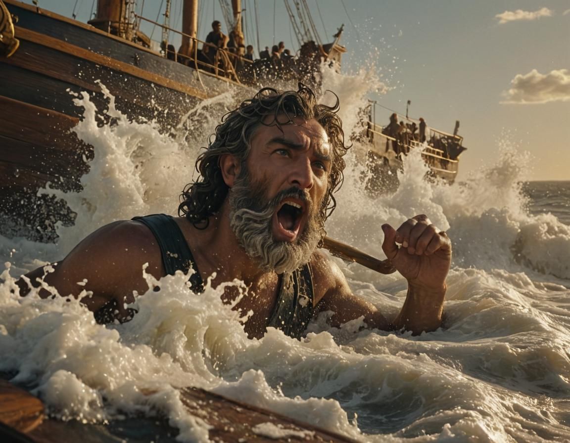 Dramatic Oceanic Chaos Unfolds at Golden Hour