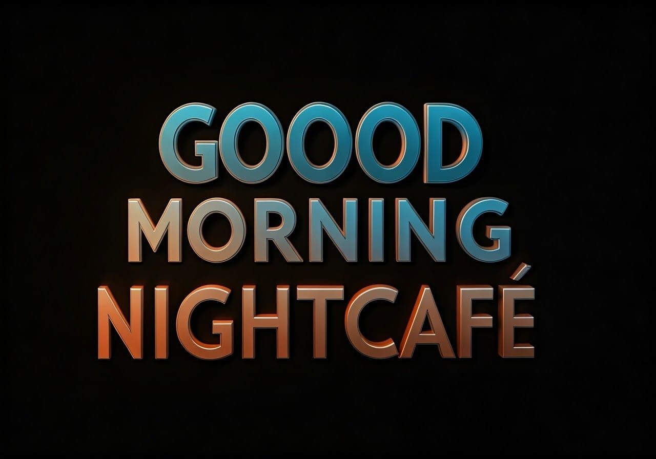 3D Embossed Text Graphic in Photorealistic Style