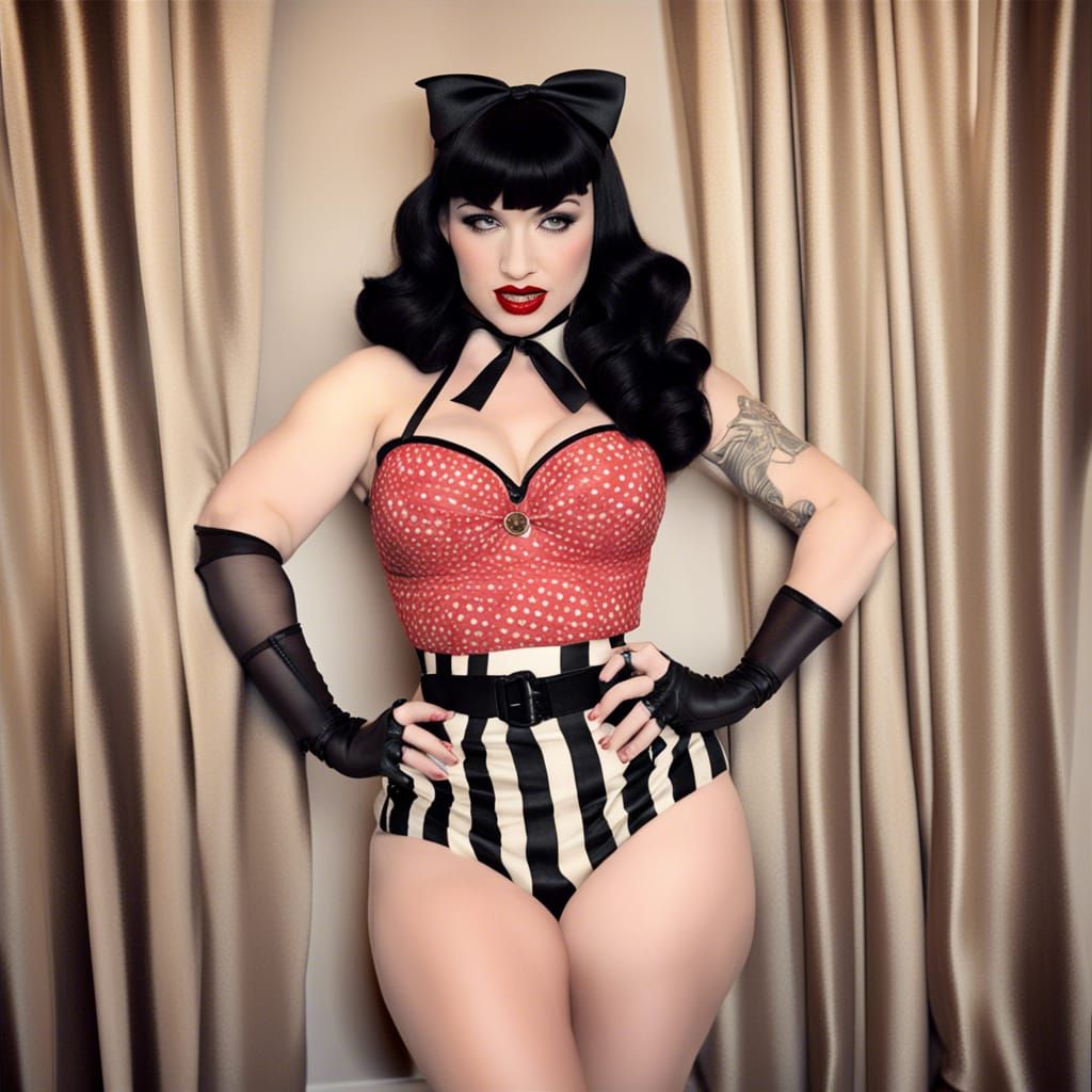 Bailey Jay as Bettie Page Pin-Up