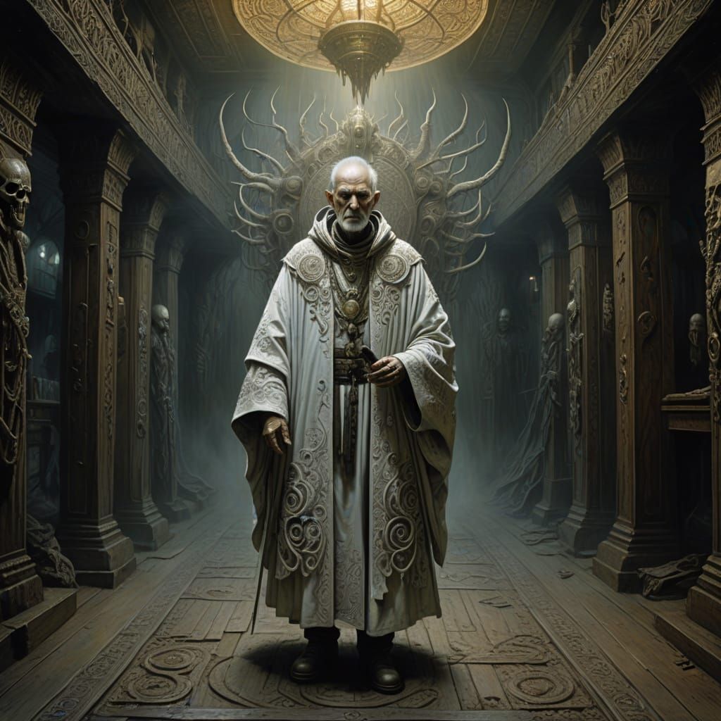 Ancient Druid Confronts Rowdy Soldiers in Sports Bar