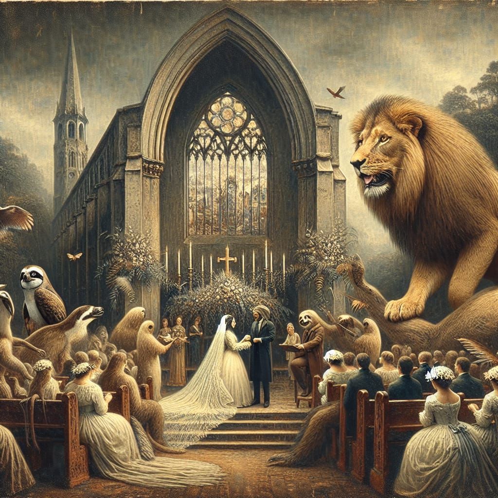 Whimsical Animal Wedding in Victorian Style