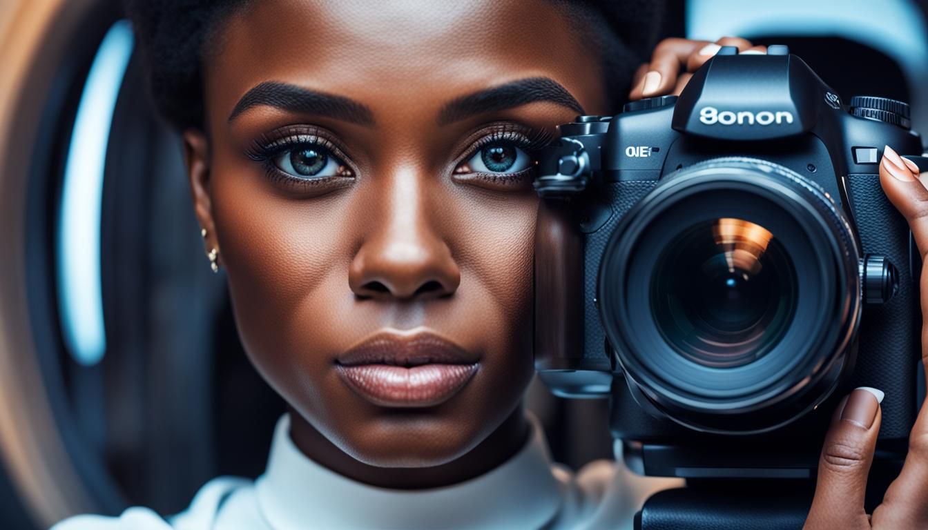 Glamorous Close-Up of a Woman in HDR