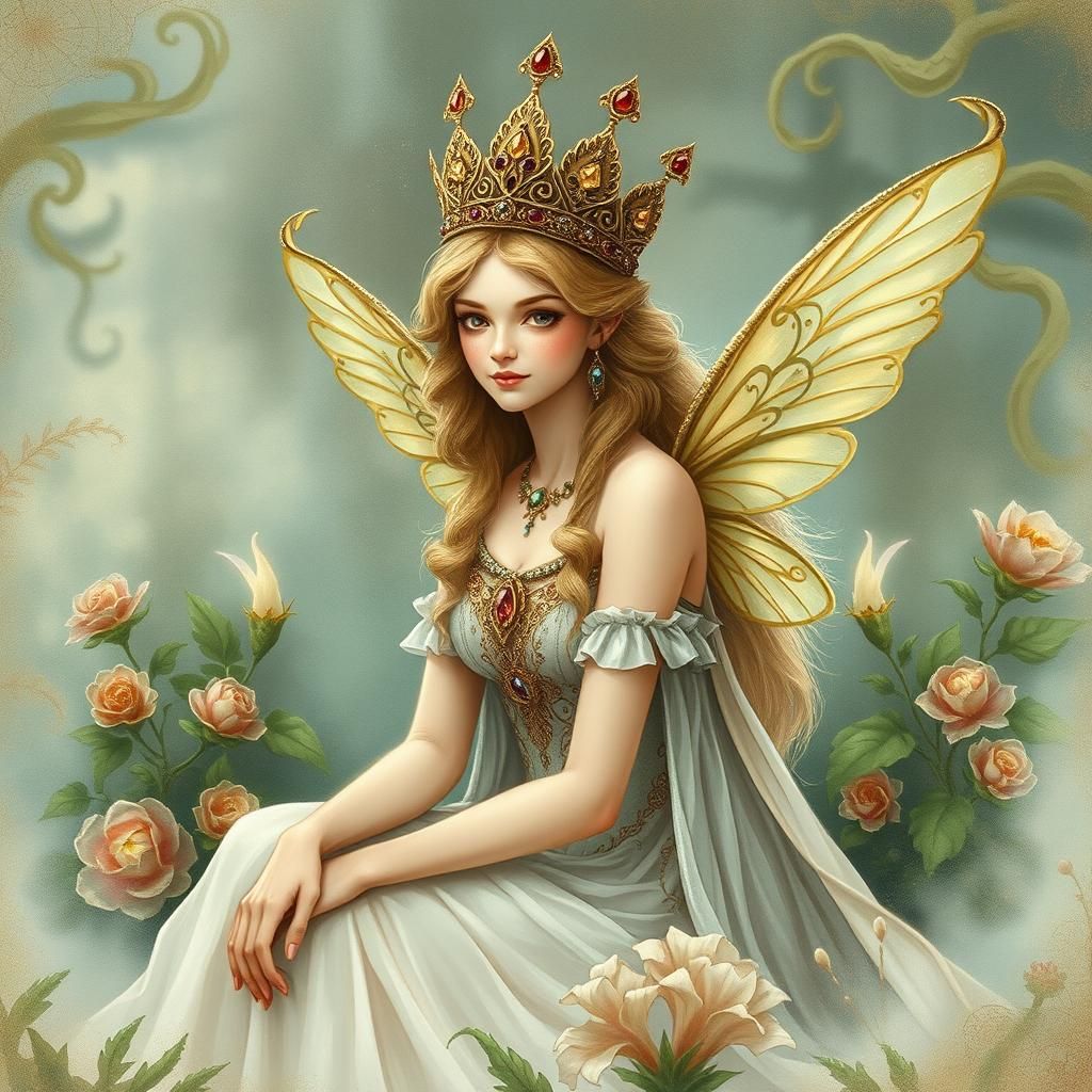 Regal Fairy Queen in Enchanted Forest