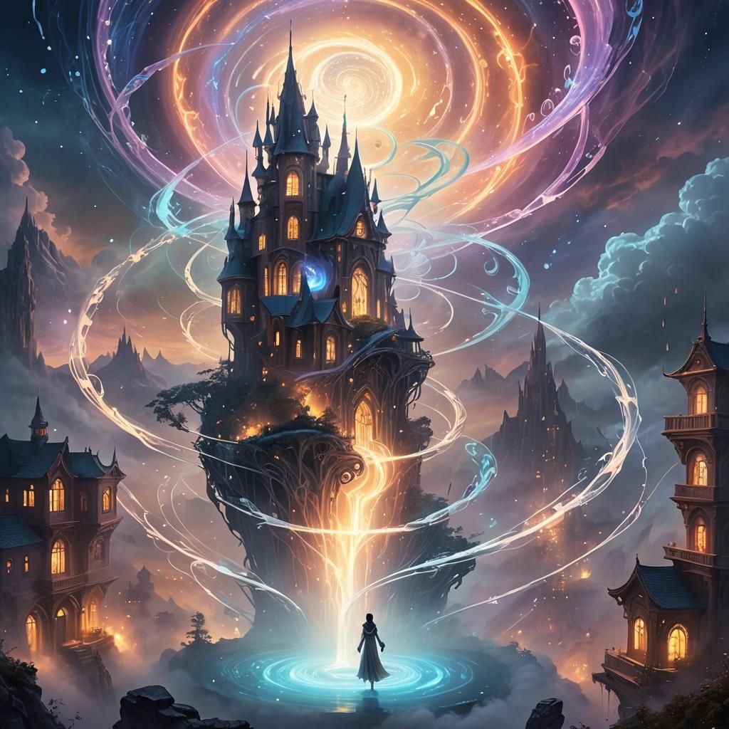 Ethereal Wegovy Tablet in Dreamlike Landscape