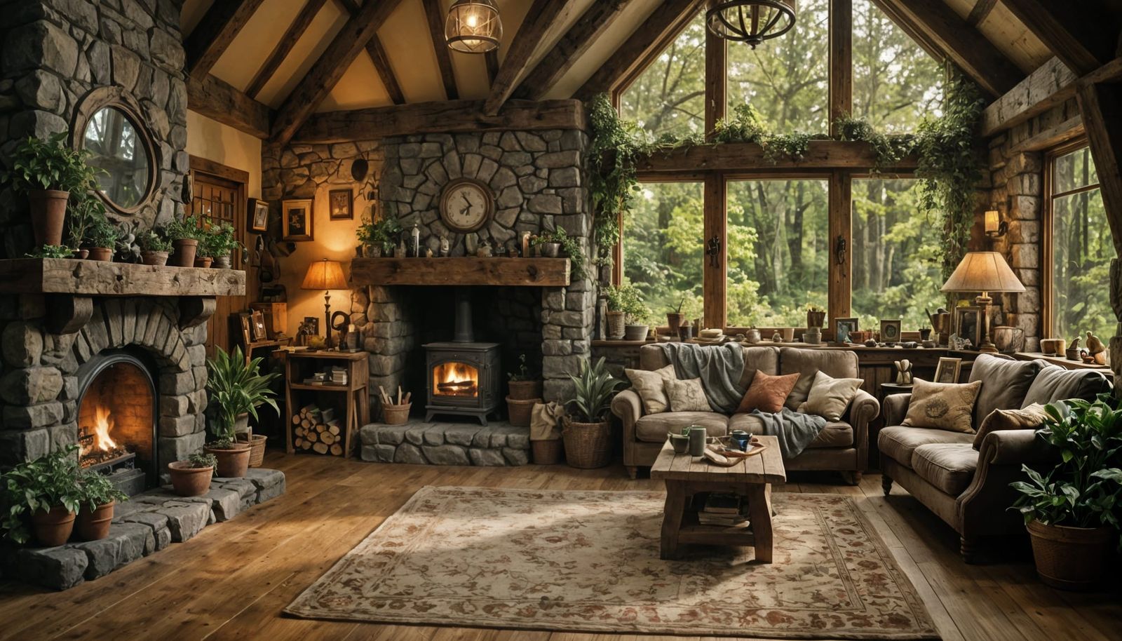 Charming Elven Home Interior in Rustic Style
