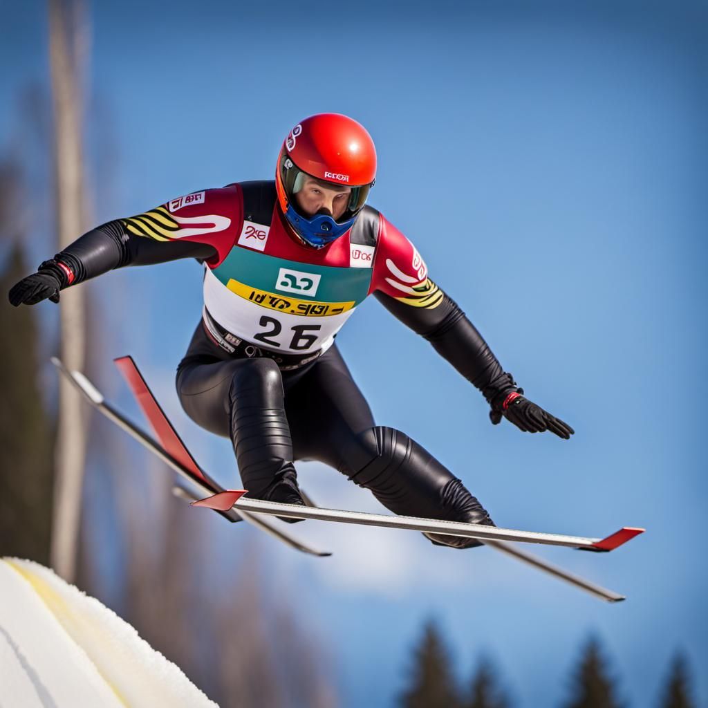 Bobsleigh Jumps High Ski Jump: Professional Photography
