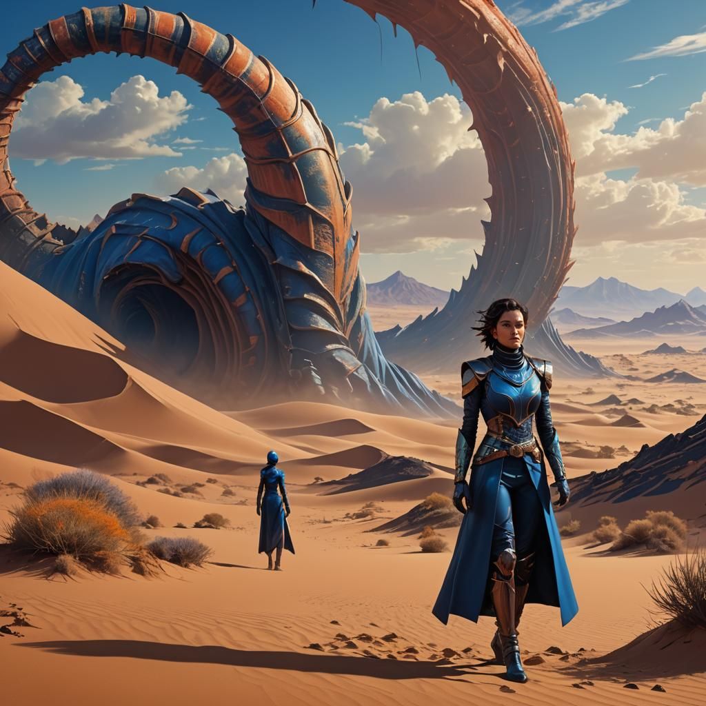 Princess Dune Atreides in Desert Landscape