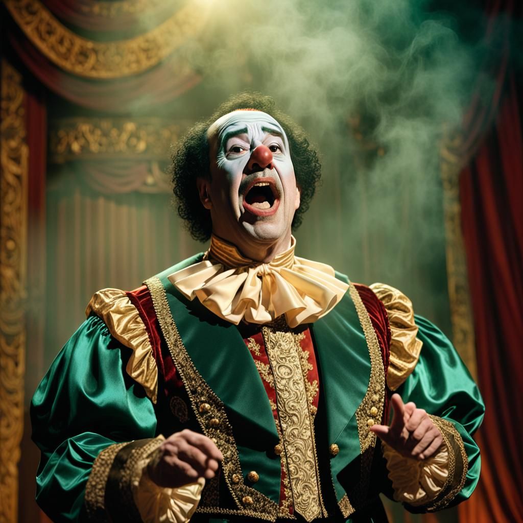 Pagliacci Singer on Baroque Stage, Rutkowski Style