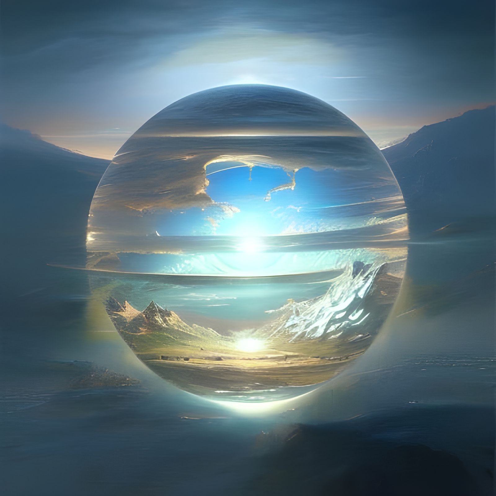 Cubic Globe: A Digital Matte Painting