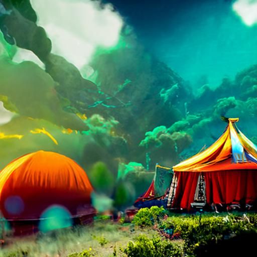 Fantastical Big Top Tent in Detailed Matte Painting