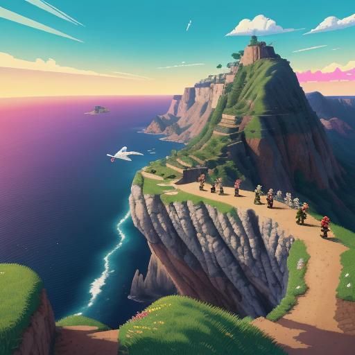 Retro Lemmings Pixel Art