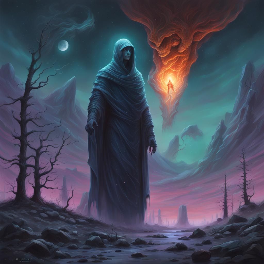 Ghostly Entity: Ominous Digital Concept Art