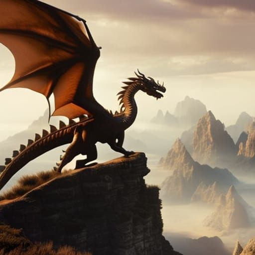 Epic Dragon Digital Matte Painting