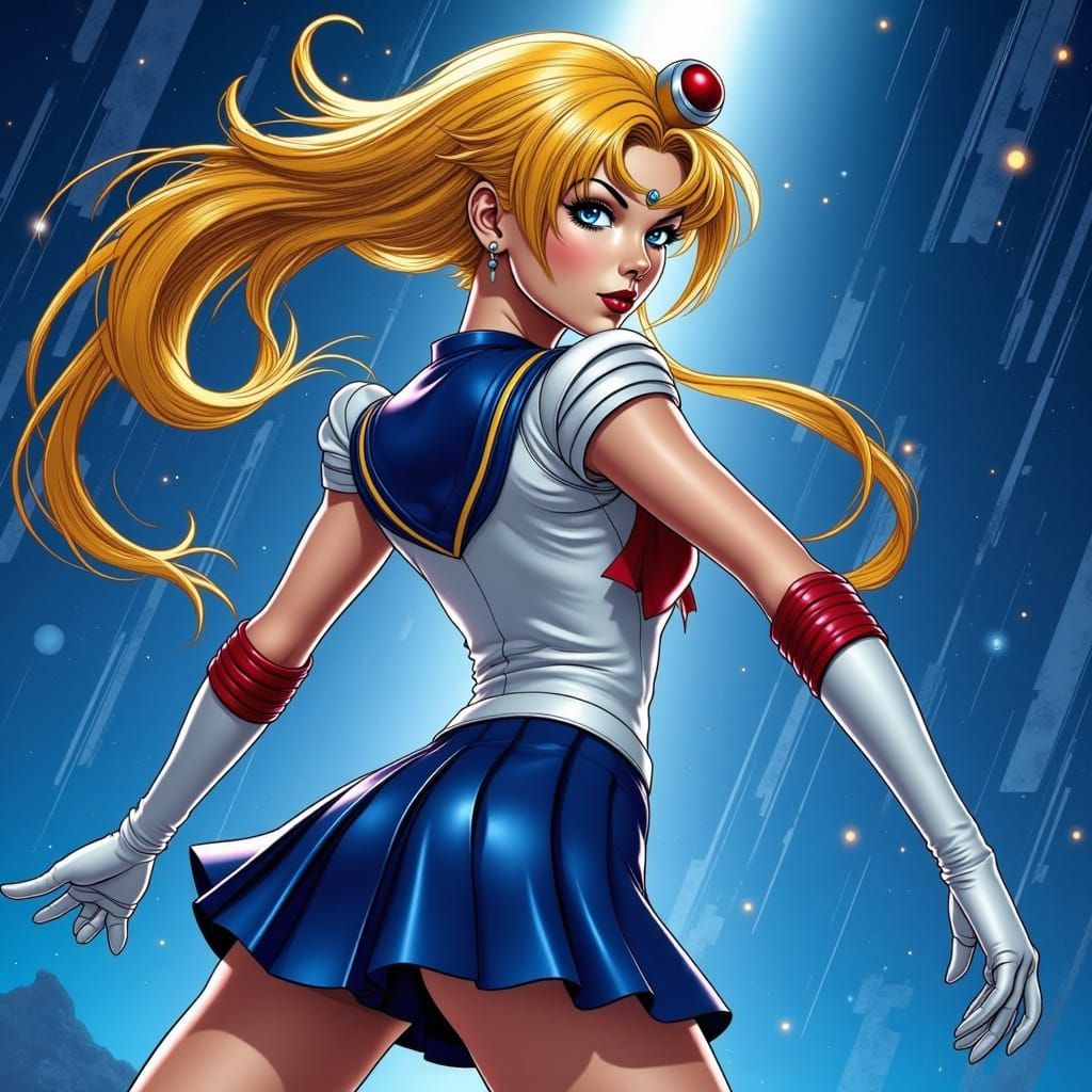 Anime-Inspired Sailor Moon Warrior