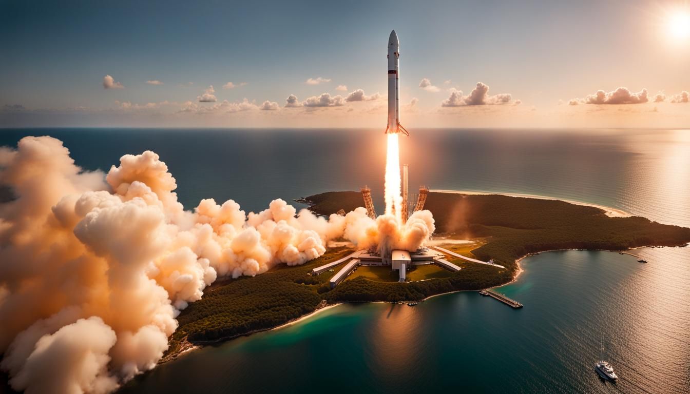 SpaceX Rocket Launch Aerial Photography