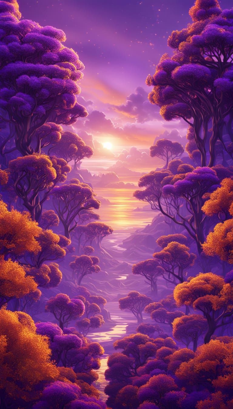 Vibrant Fashion Concept Art in a Golden Hour Sky