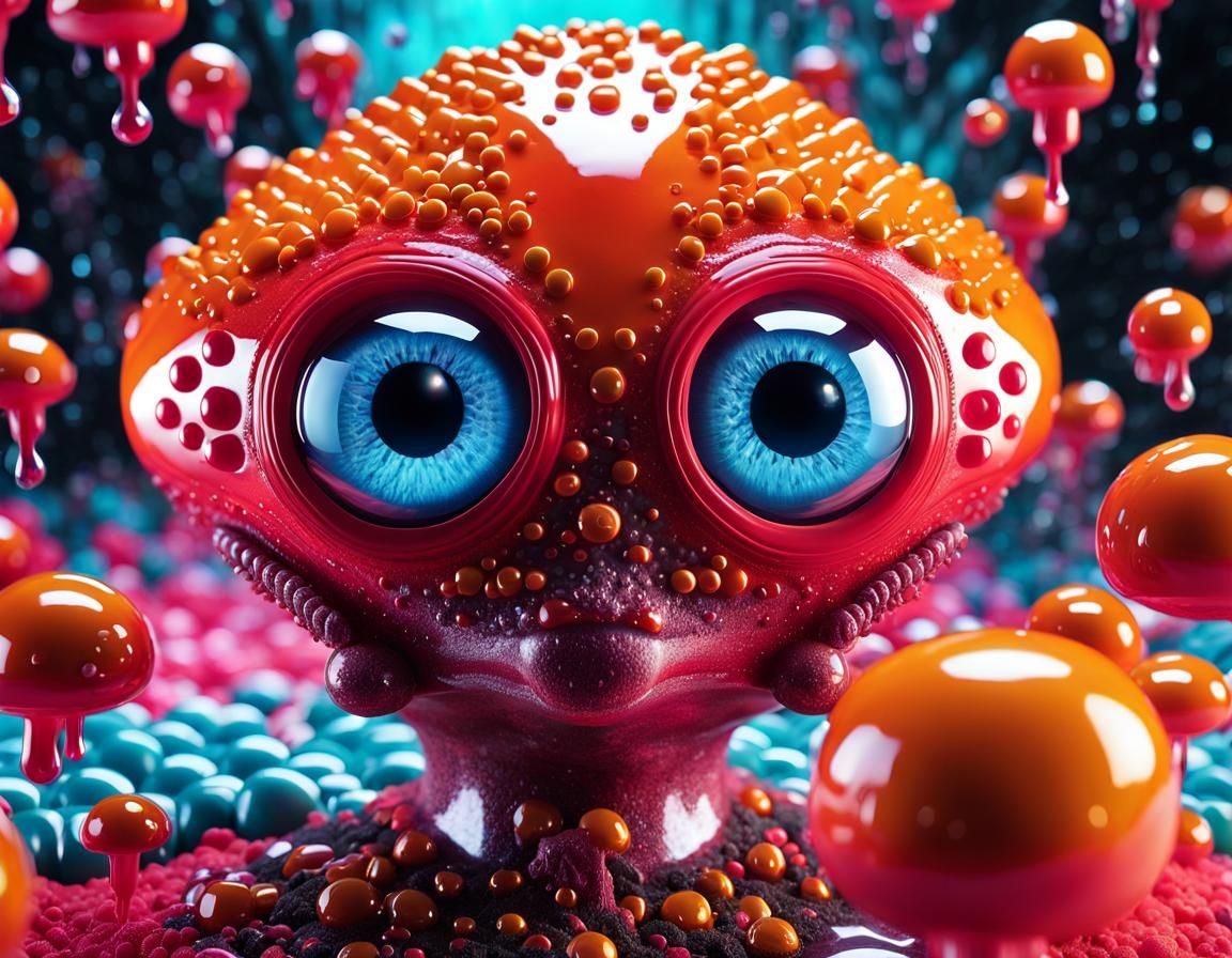 Detailed Alien Doctor in Double Exposure Style